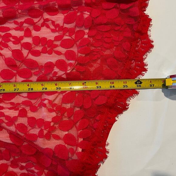 Free People Red Lace Skater Dress | Women's Size 12 - Picture 10 of 10